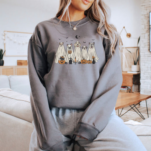 Halloween Ghost Dogs Sweatshirt