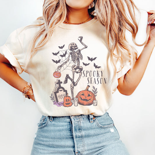 Skeleton Spooky Season Halloween T-Shirt