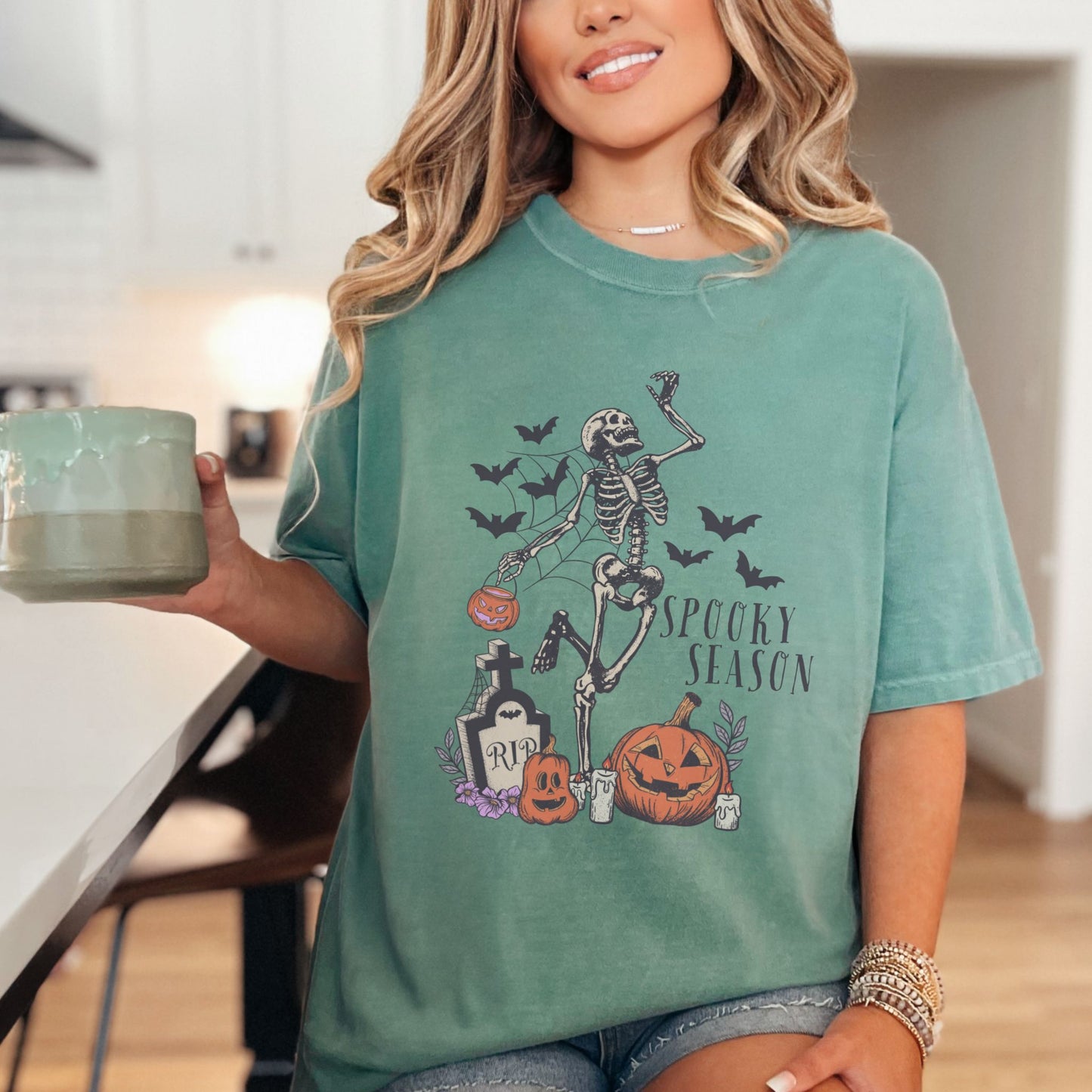 Skeleton Spooky Season Halloween T-Shirt