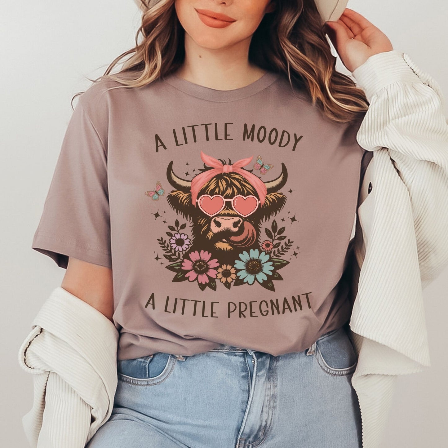 Moody and Pregnant Western Pregnancy T-Shirt