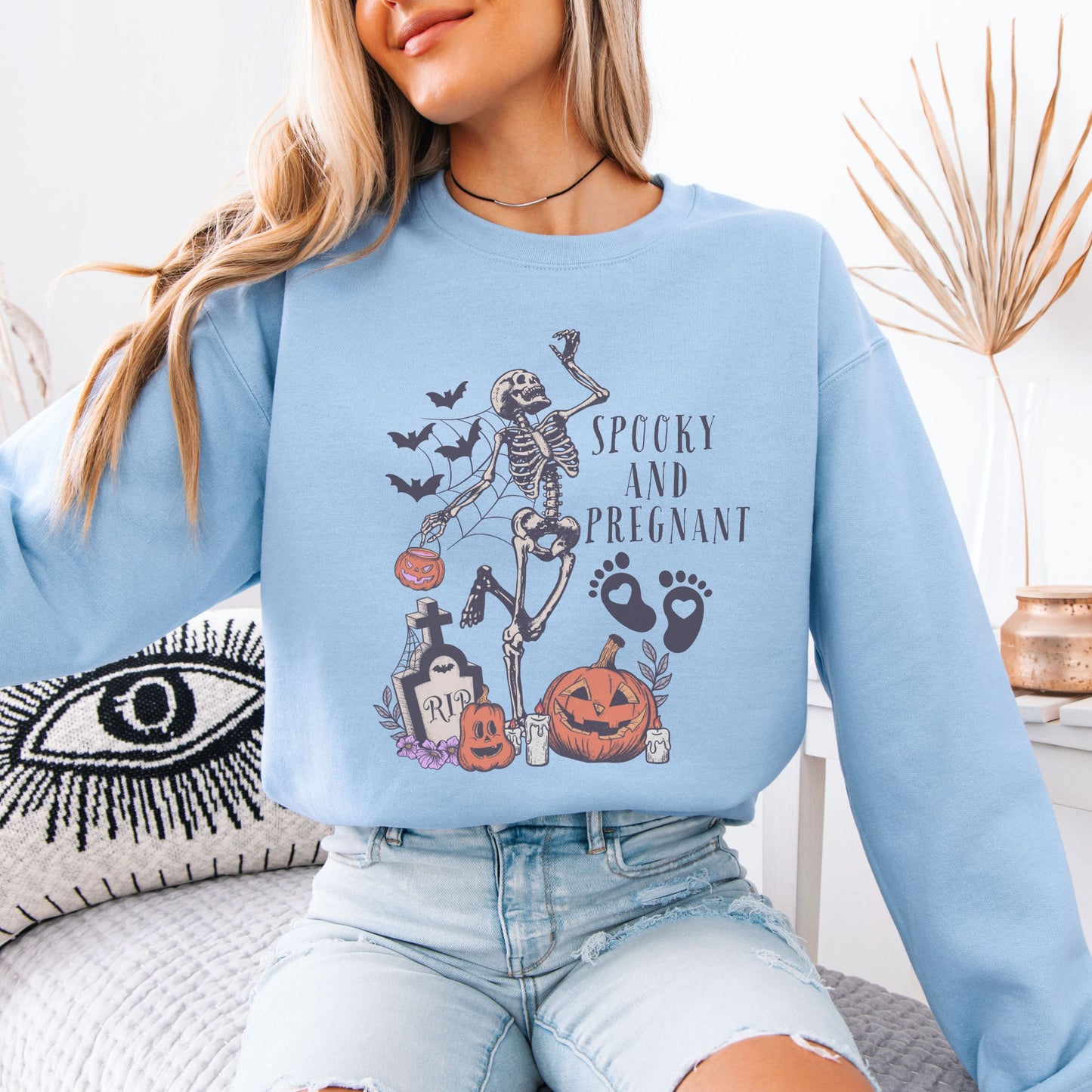 Spooky and Pregnant Halloween Pregnancy Sweatshirt